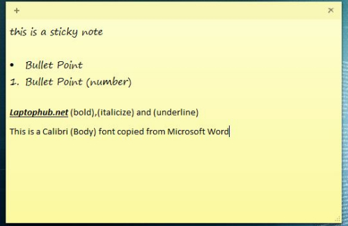 sticky note