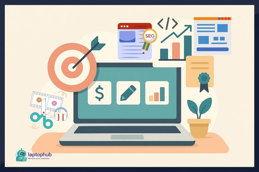 High income skills you can learn online illustration