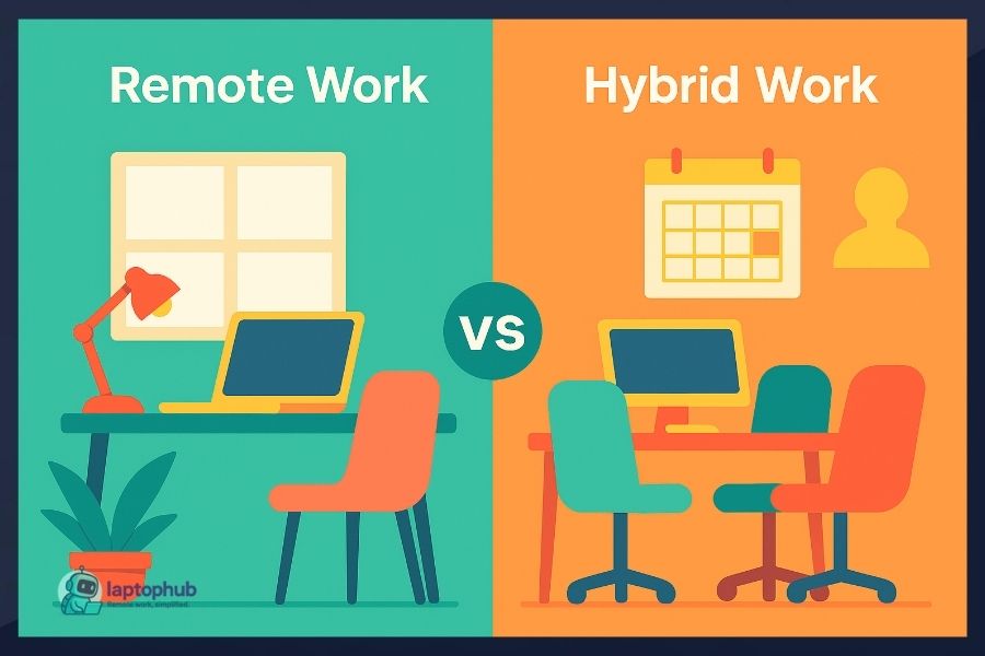 remote vs hybrid work