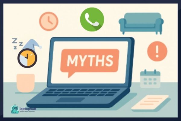 Remote work myths illustration