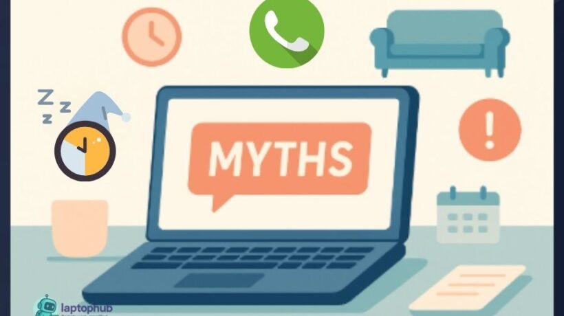 Remote work myths illustration