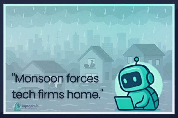 Monsoon forces tech firms home illustration