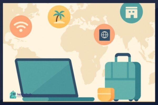 Digital nomad lifestyle illustration