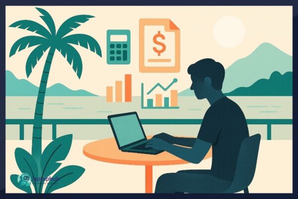 Digital nomad taxes illustration