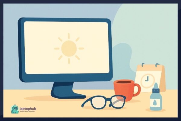 Eye care for screen-heavy jobs illustration