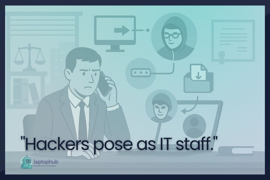 Hackers pose as IT staff illustration