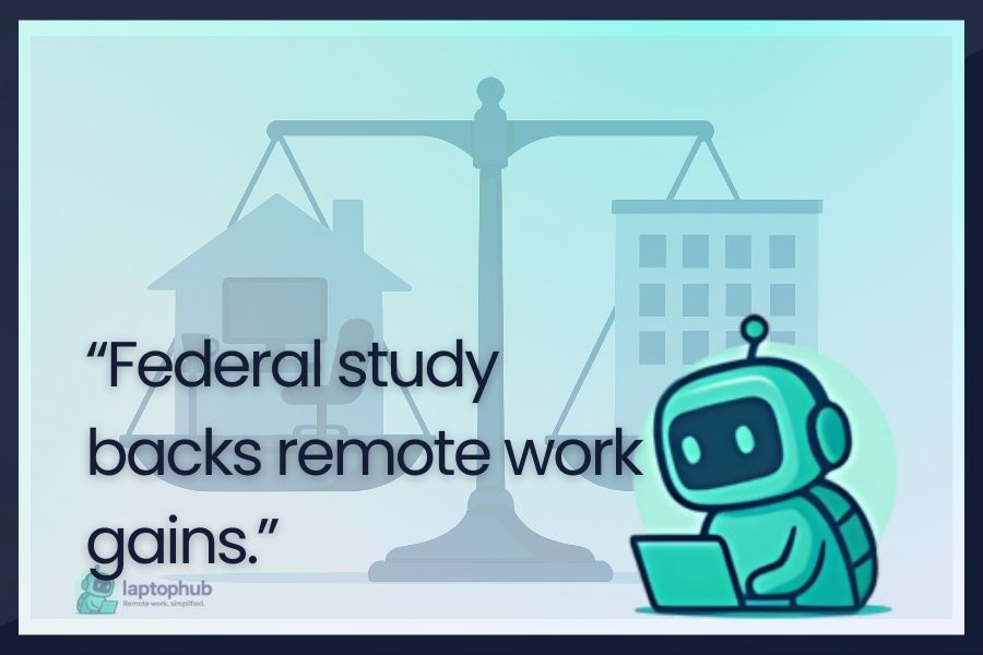 Federal study backs remote work gains illustration