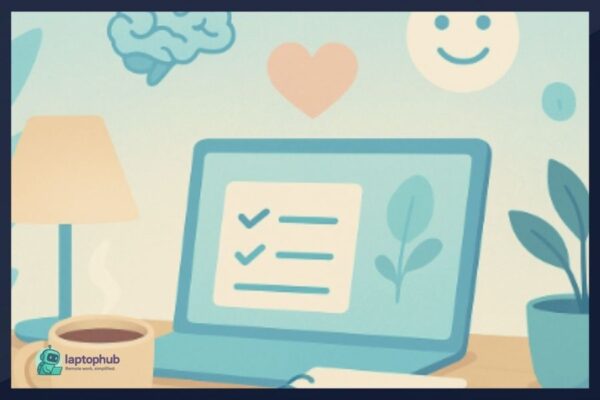 Mental health tips for remote workers illustration