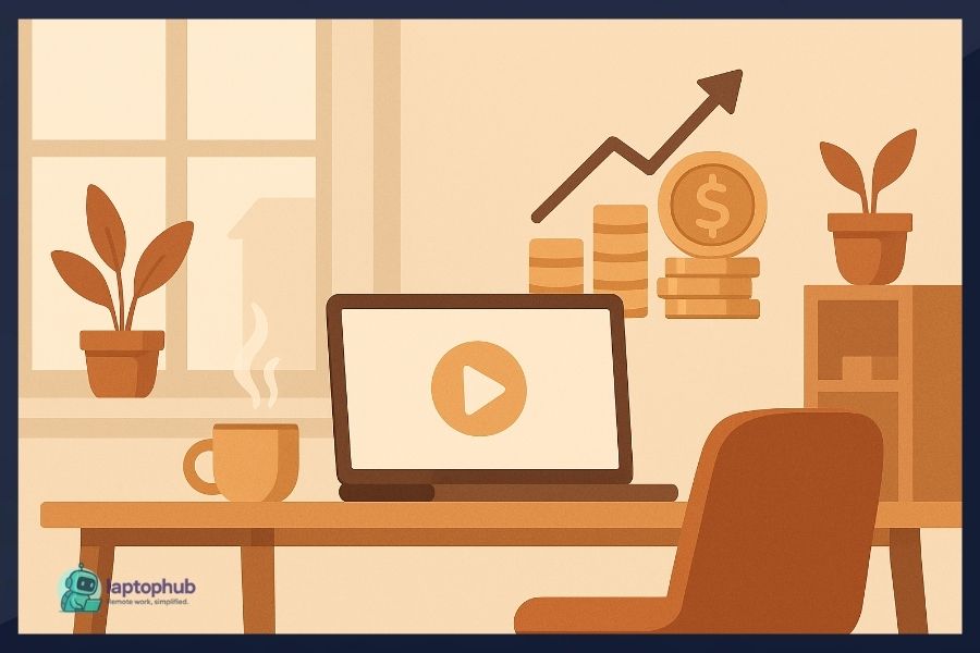 Passive income ideas for remote worker illustration