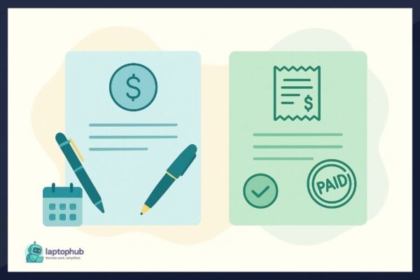 difference between quote and invoice illustration