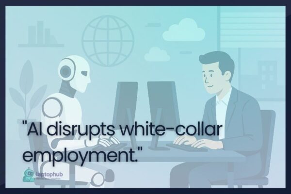 AI disrupts white-collar employment illustration