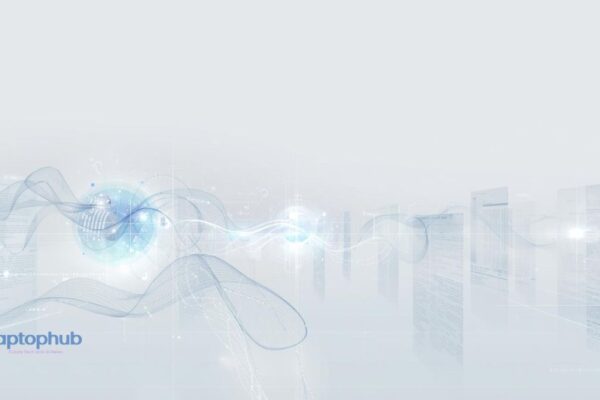 illustration of a glowing neural network expanding across a vast digital workspace, symbolizing an advanced artificial intelligence processing massive amounts of information.