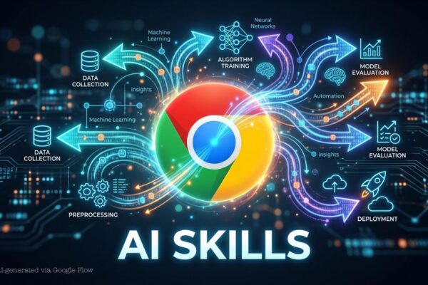 Google Chrome AI skills illustration