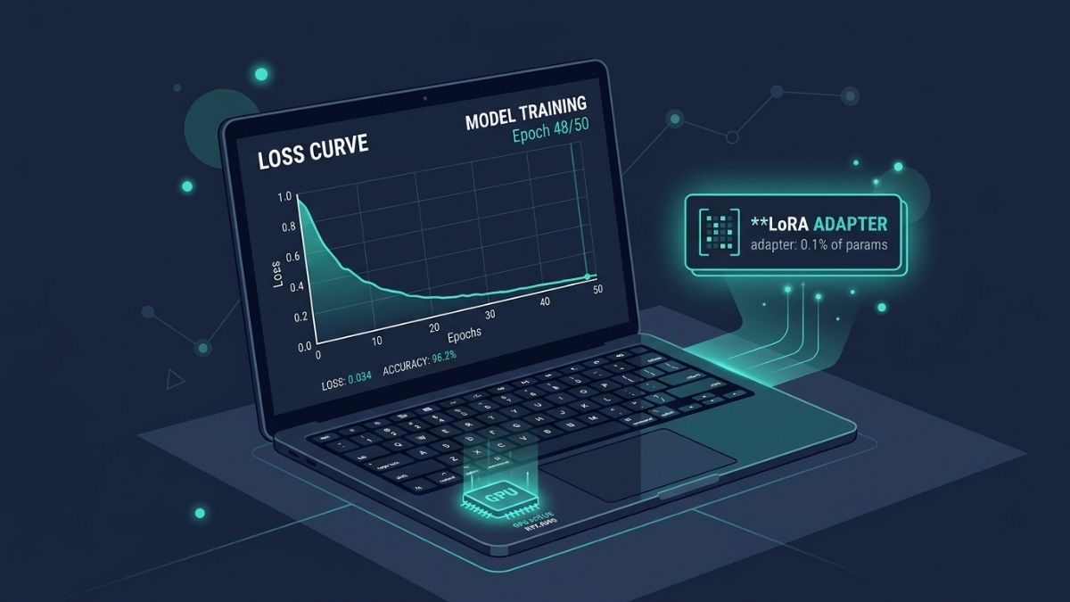 How to fine tune small llm laptop illustration