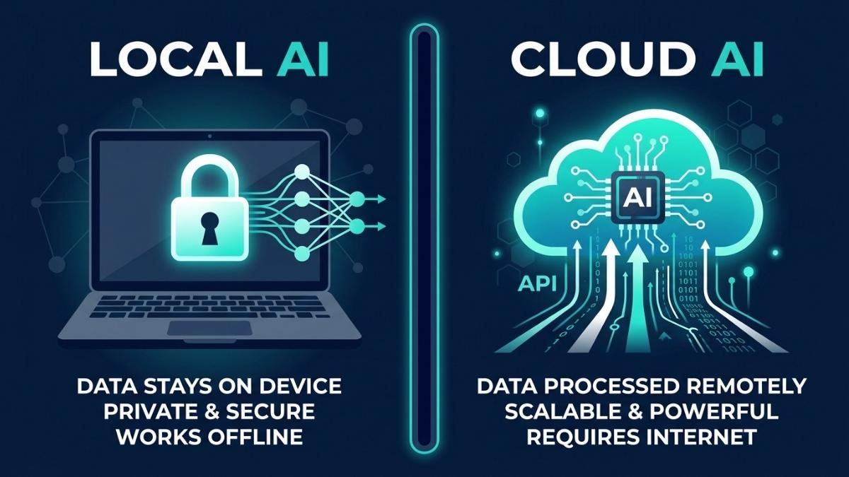 local ai vs cloud ai illustration