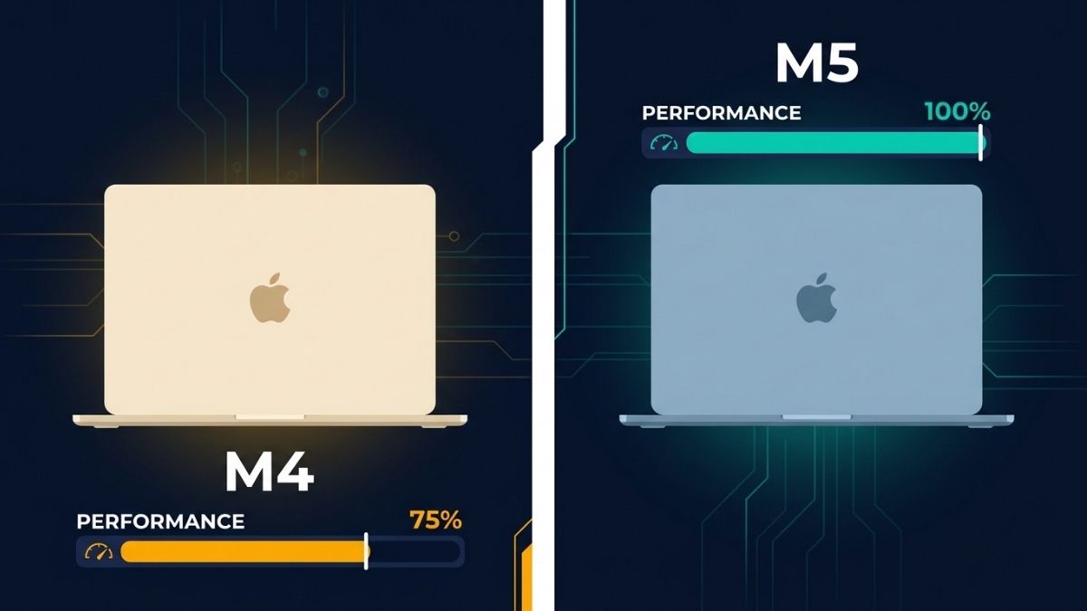 MacBook Air M5 vs M4 illustration