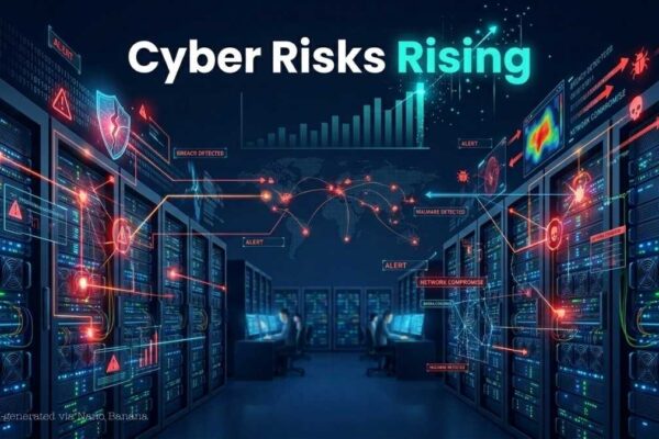 Cyber risks rising illustration