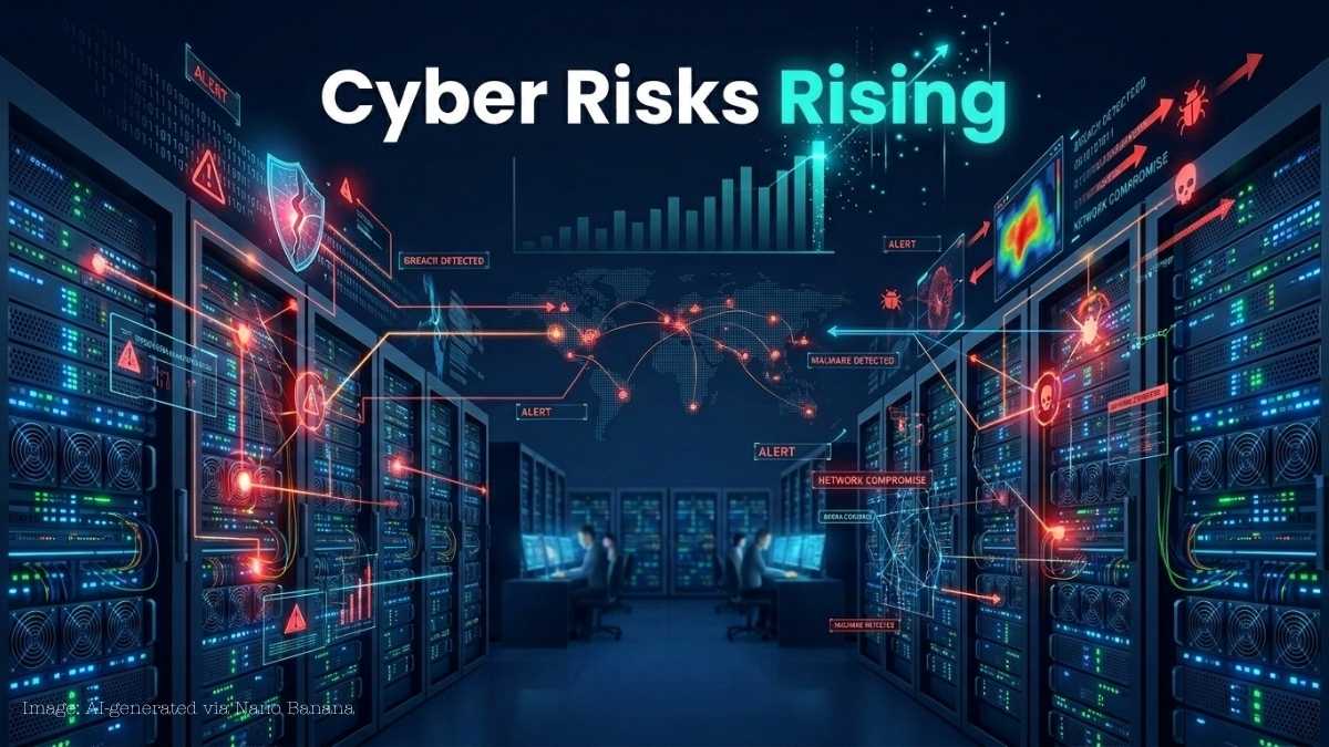 Cyber risks rising illustration